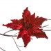 Kerstster/poinsettia Rood op clip